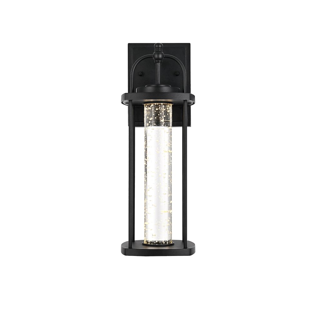 Zev 15 inch LED Outdoor Wall sconce in Black. Picture 1