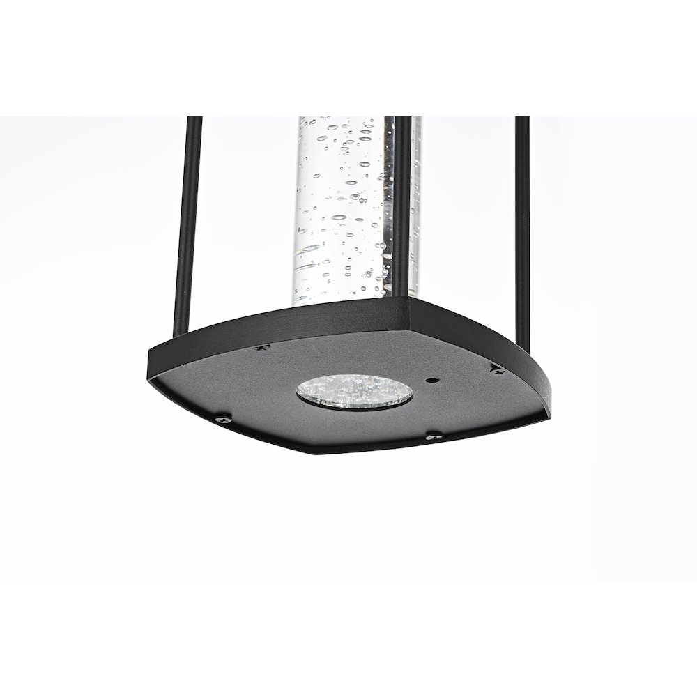 Zev 15 inch LED Outdoor Wall sconce in Black. Picture 6