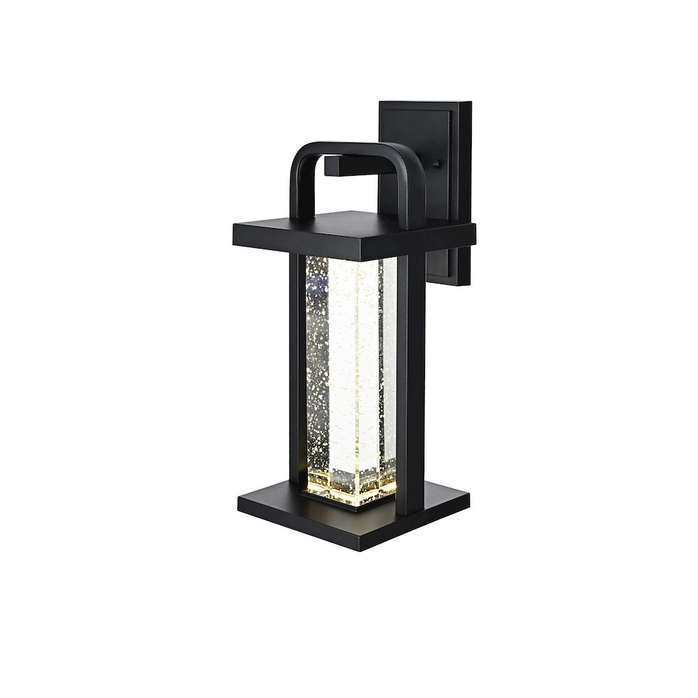 Uriah 16 inch LED Outdoor Wall sconce in Black. Picture 7