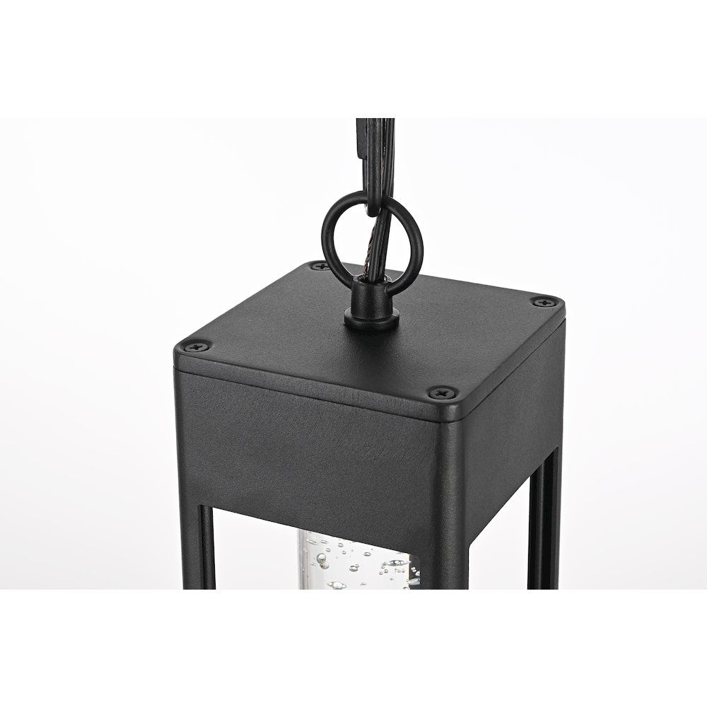 Amaris 15 inch LED Outdoor Pendant in Black. Picture 4
