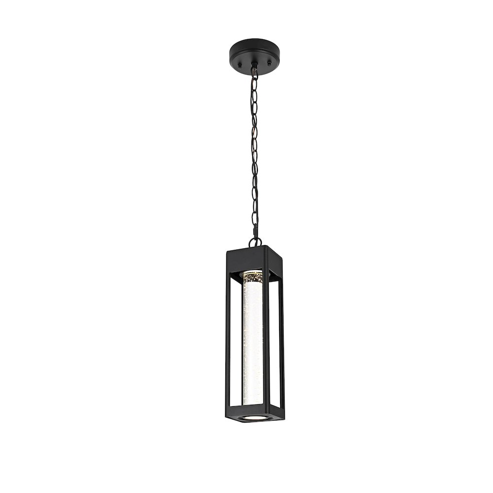 Amaris 15 inch LED Outdoor Pendant in Black. Picture 8