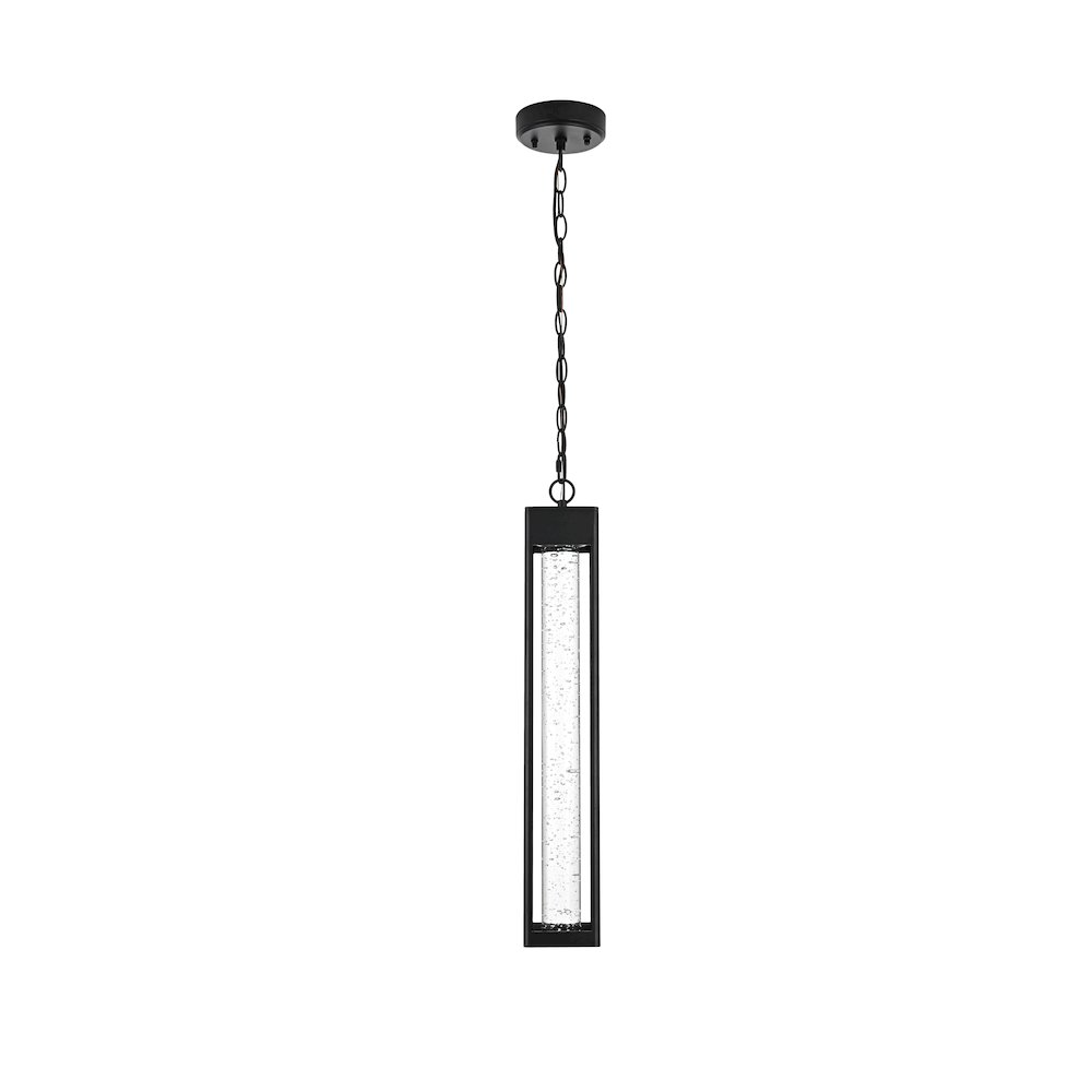 Amaris 23 inch LED Outdoor Pendant in Black. Picture 1