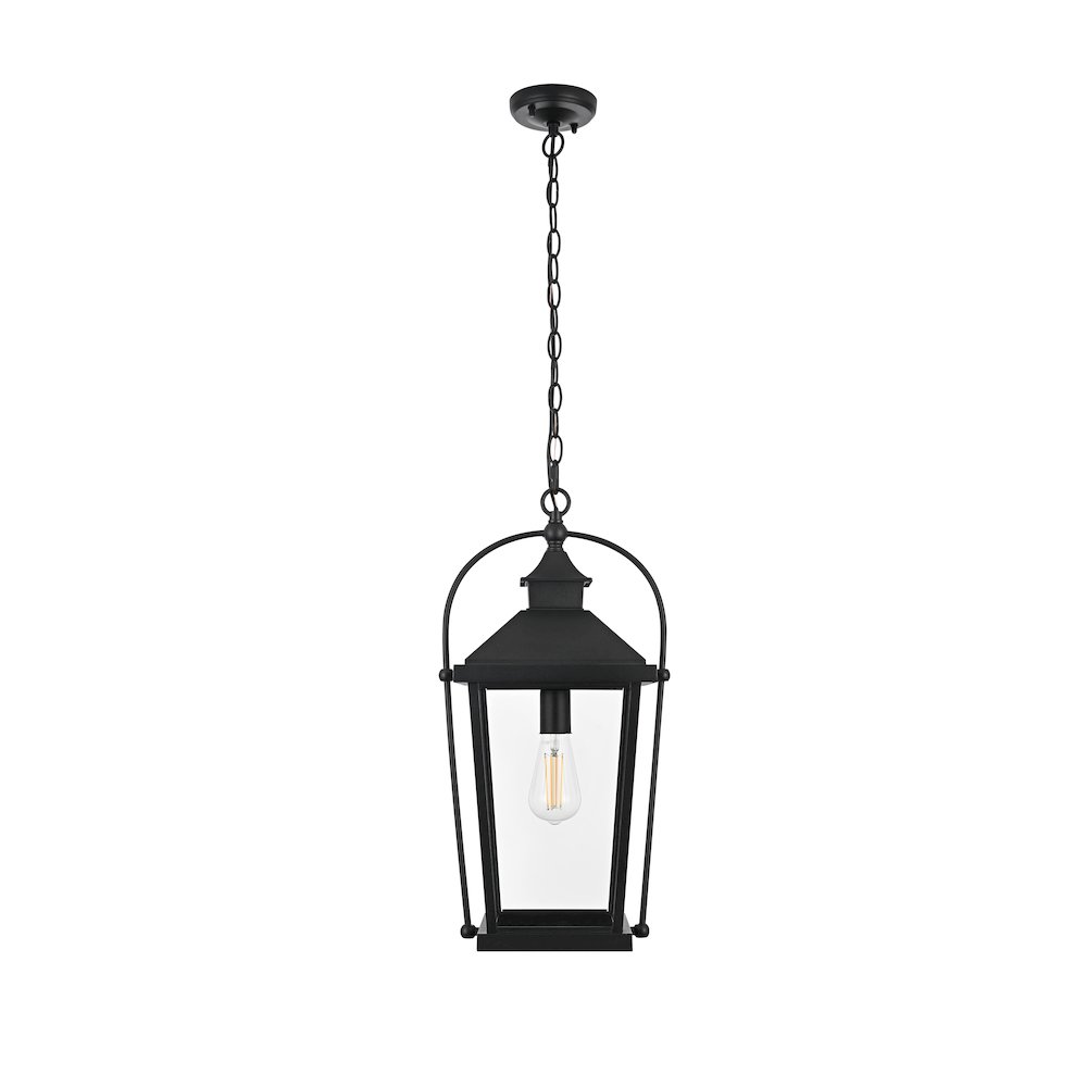 Luz 21 inch Outdoor Pendant in Black. Picture 1