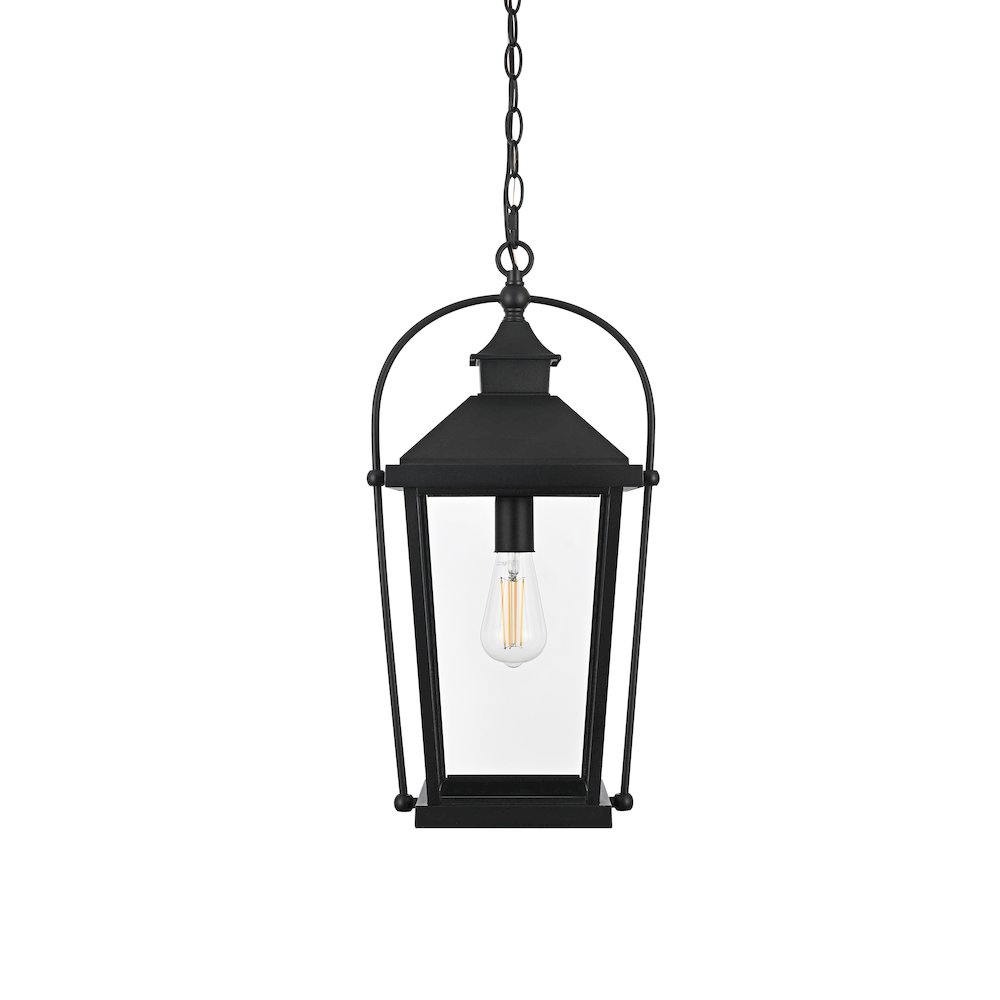 Luz 21 inch Outdoor Pendant in Black. Picture 3
