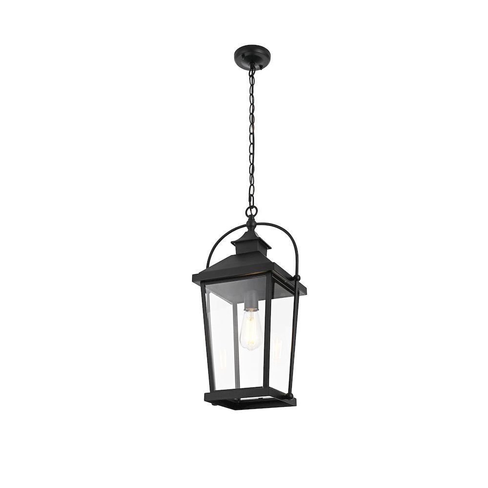 Luz 21 inch Outdoor Pendant in Black. Picture 8