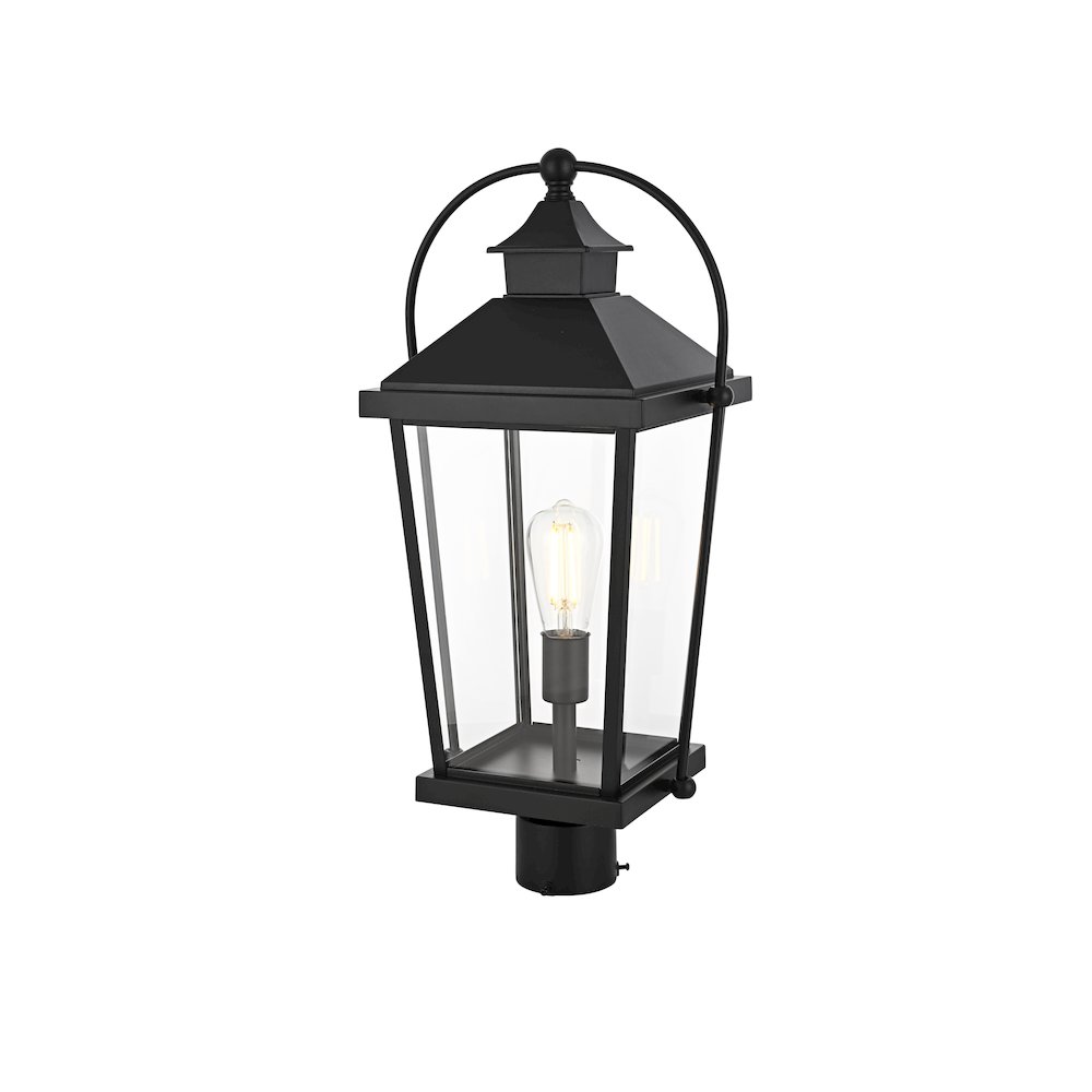 Luz 23 inch Outdoor Post light in Black. Picture 2