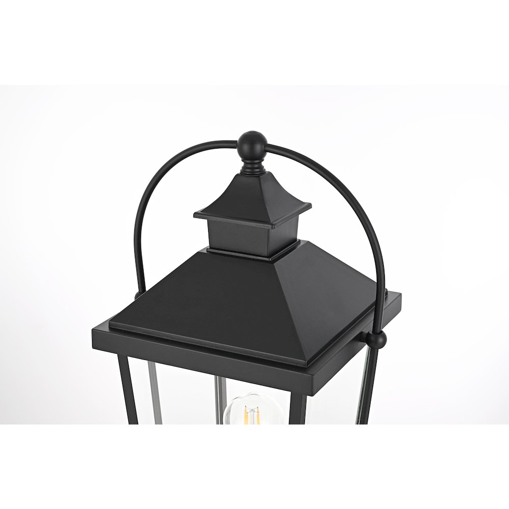 Luz 23 inch Outdoor Post light in Black. Picture 3