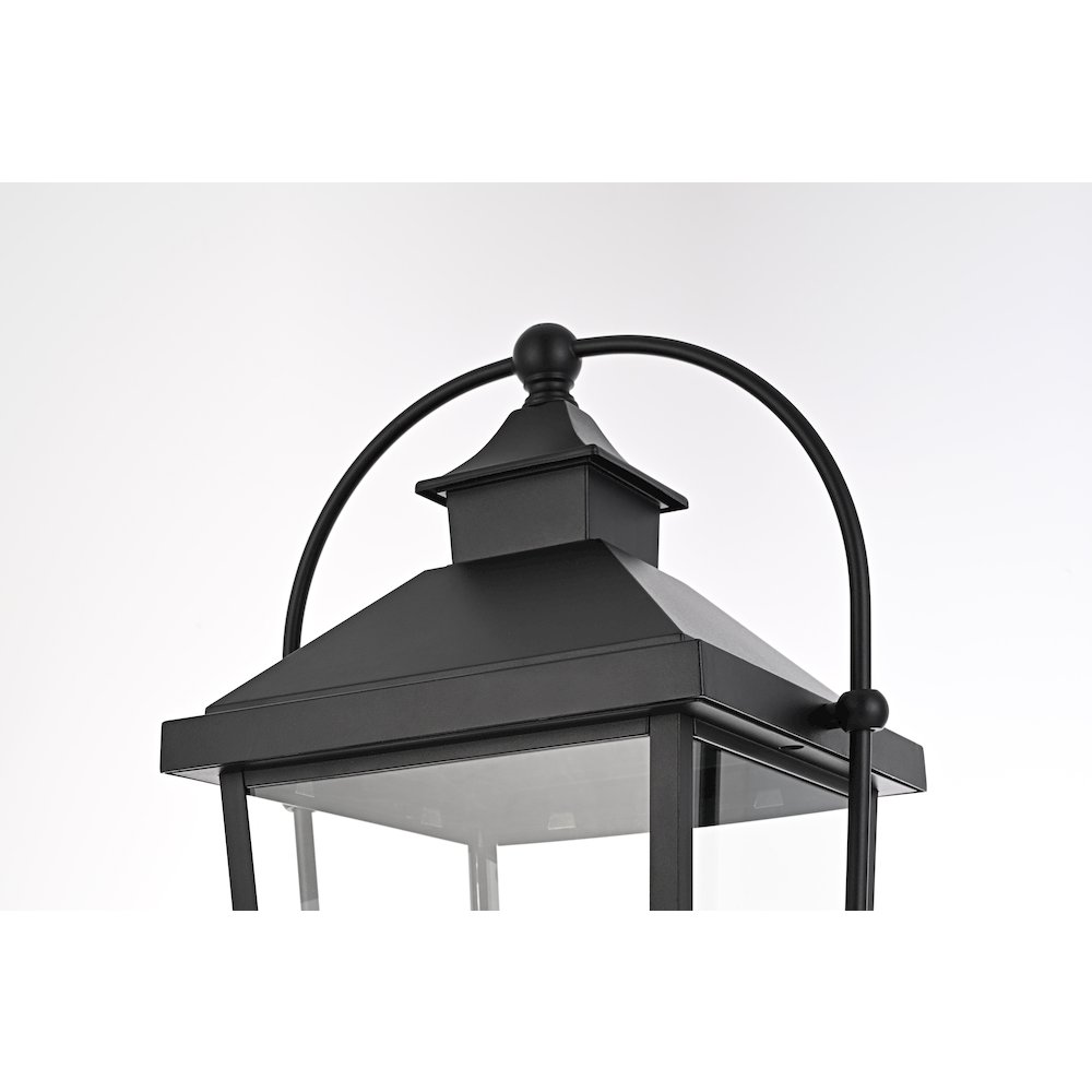 Luz 23 inch Outdoor Post light in Black. Picture 4
