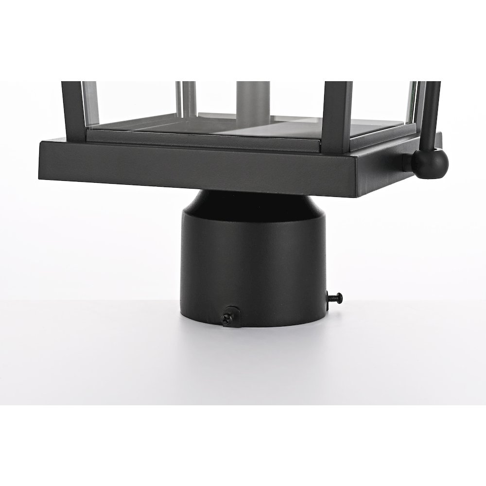 Luz 23 inch Outdoor Post light in Black. Picture 5