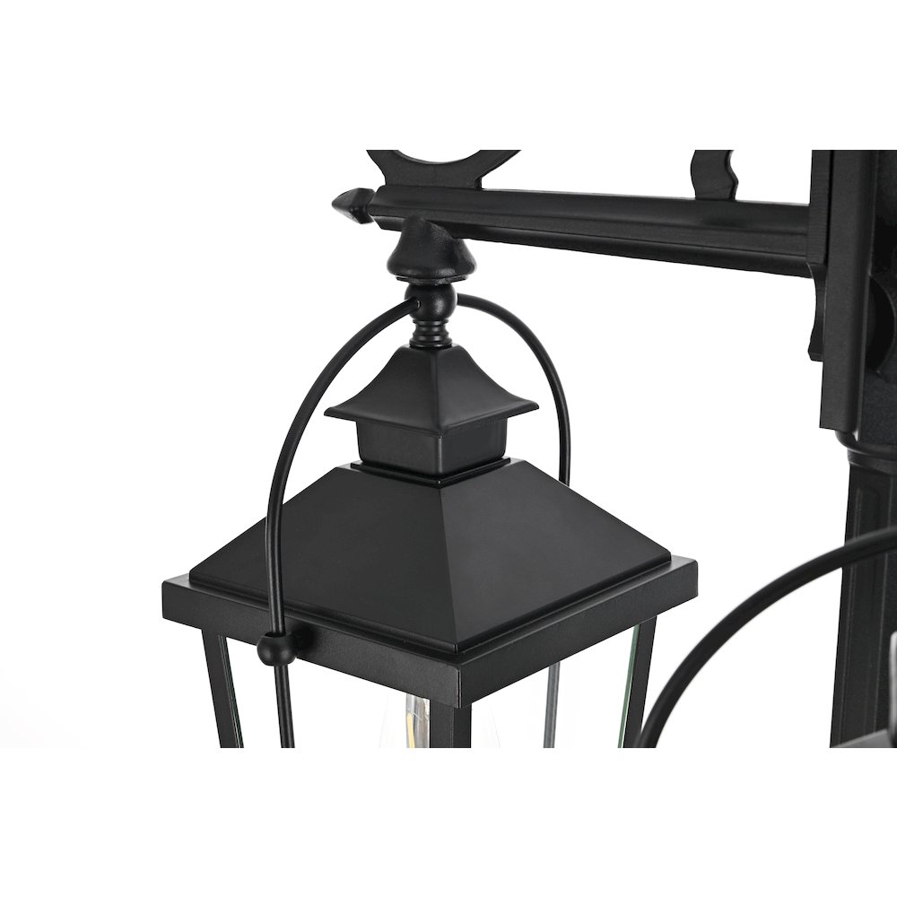 Luz 84 inch Outdoor Post light with pole in Black. Picture 4