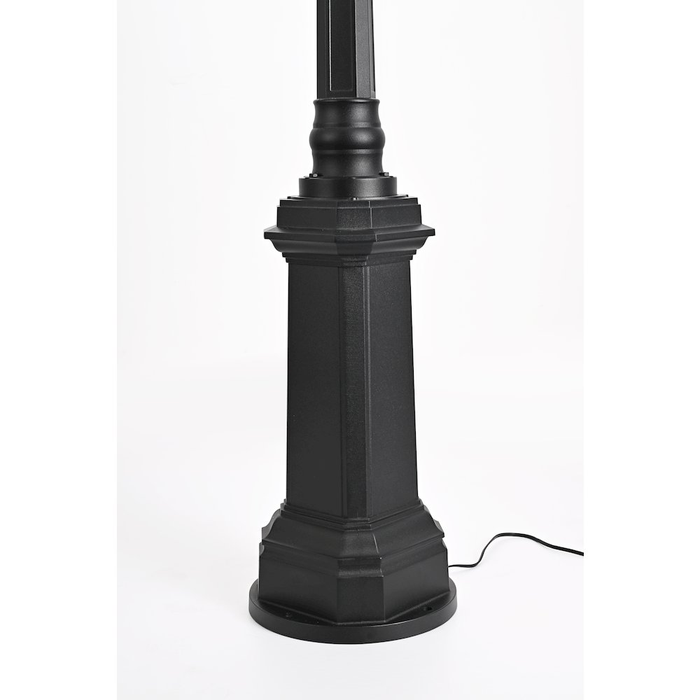 Luz 84 inch Outdoor Post light with pole in Black. Picture 5
