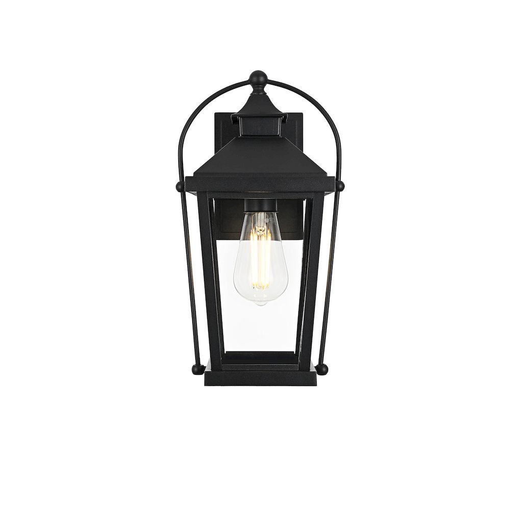 Luz 14 inch Outdoor Wall sconce in Black. Picture 1