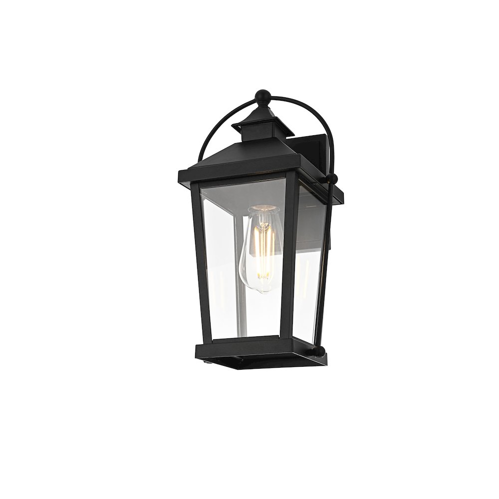 Luz 14 inch Outdoor Wall sconce in Black. Picture 3