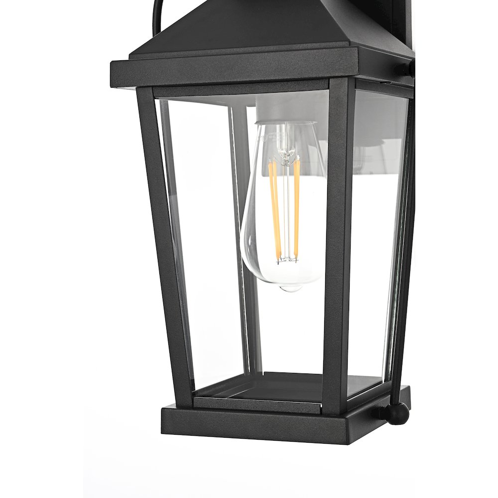 Luz 14 inch Outdoor Wall sconce in Black. Picture 5