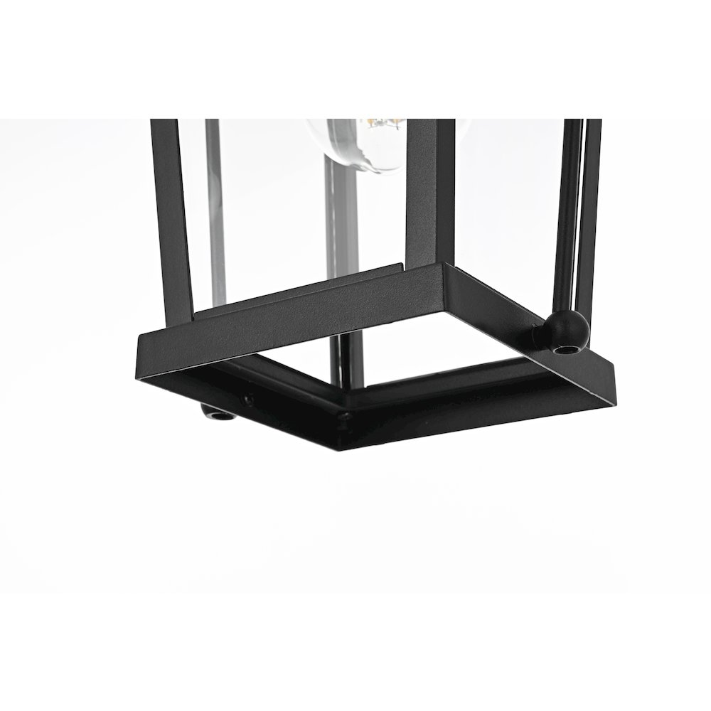 Luz 14 inch Outdoor Wall sconce in Black. Picture 6