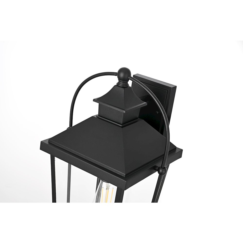 Luz 20 inch Outdoor Wall sconce in Black. Picture 4