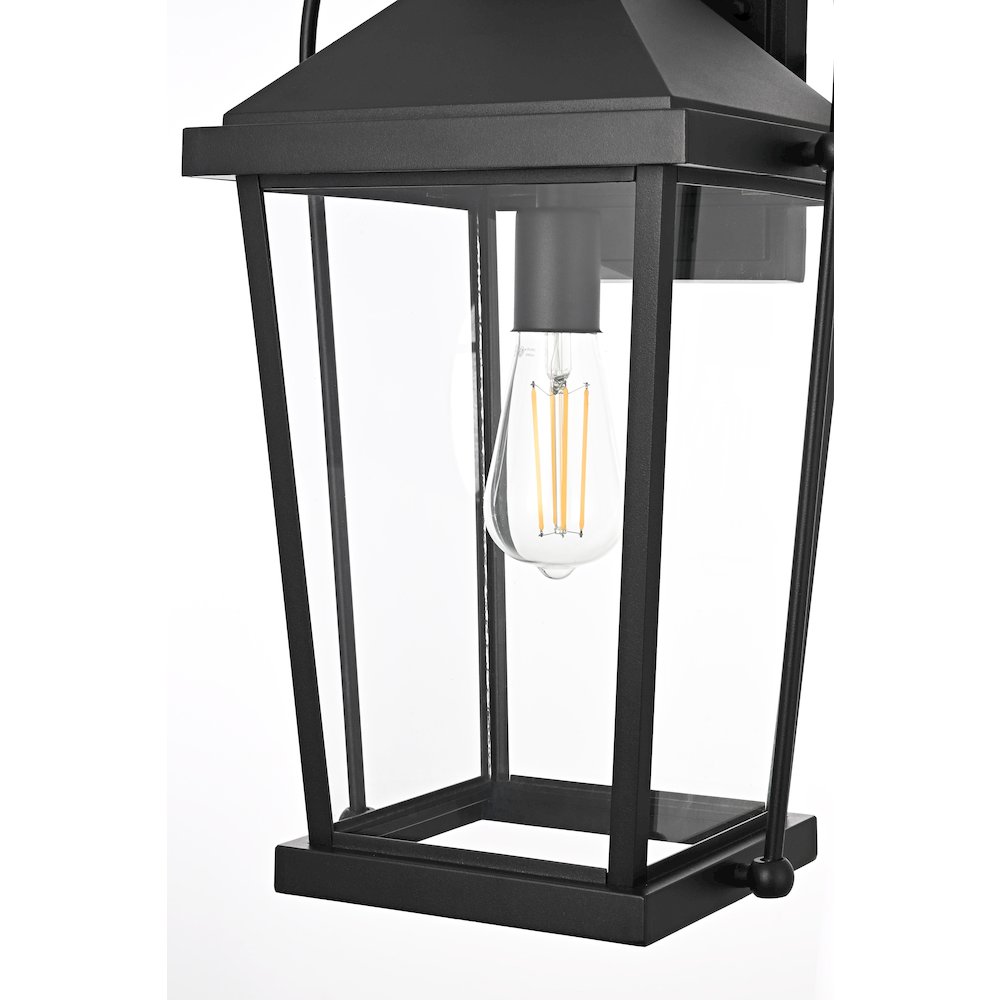 Luz 20 inch Outdoor Wall sconce in Black. Picture 5