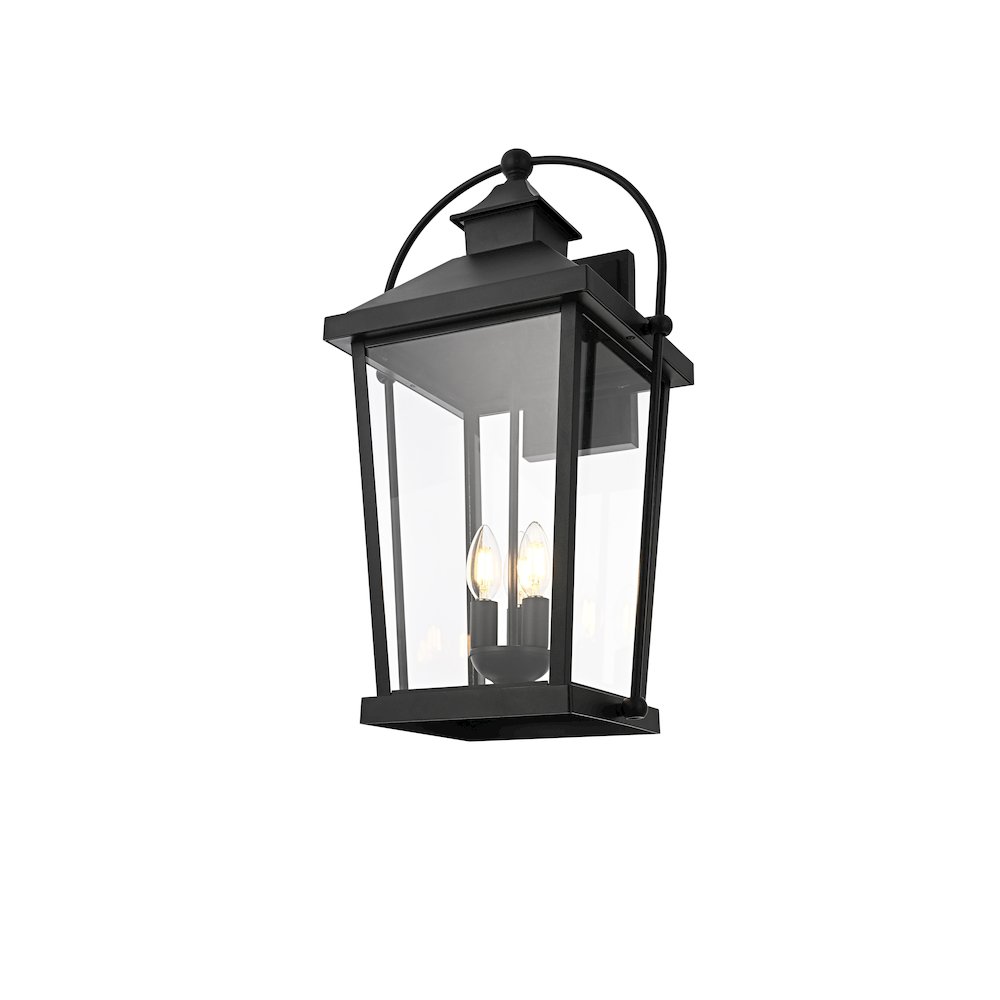 Luz 24 inch Outdoor Wall sconce in Black. Picture 3