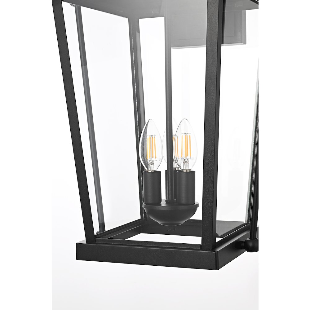 Luz 24 inch Outdoor Wall sconce in Black. Picture 5