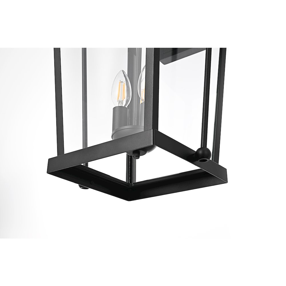 Luz 24 inch Outdoor Wall sconce in Black. Picture 6