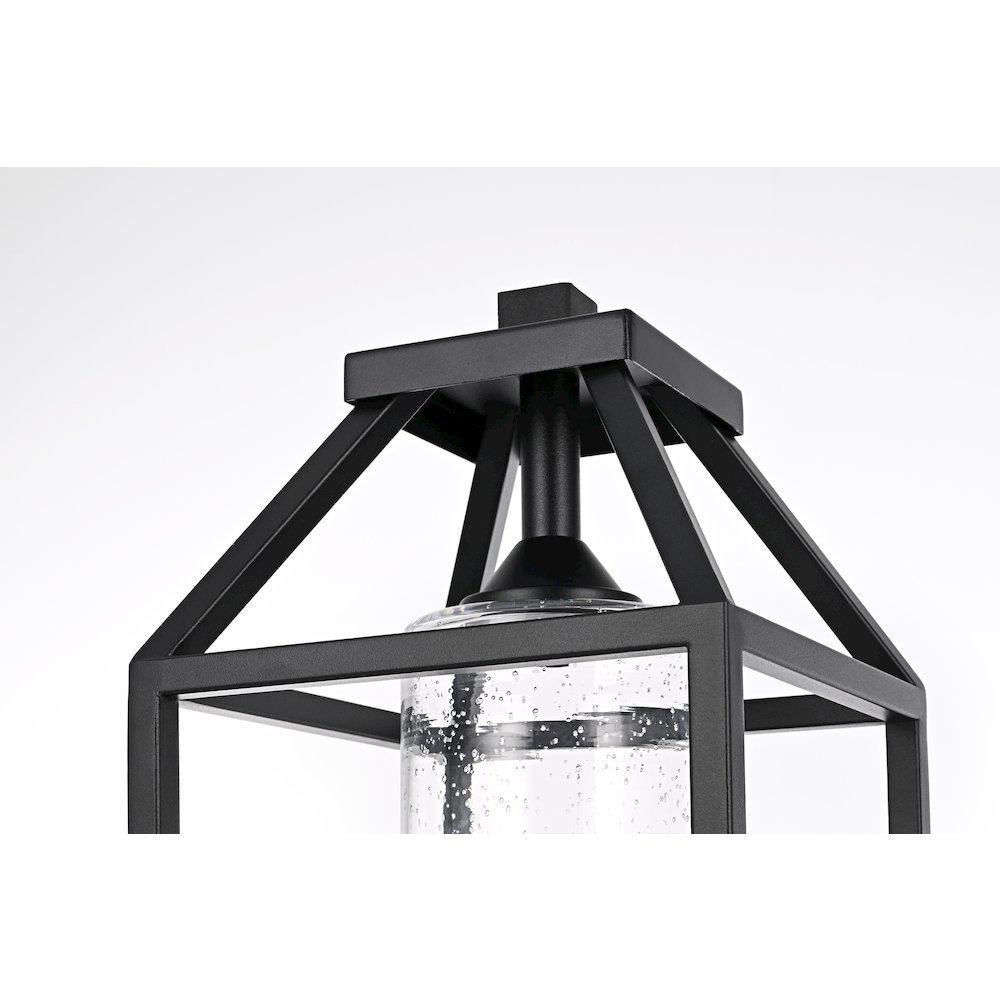 Zora 21 inch Outdoor Post light in Black. Picture 5