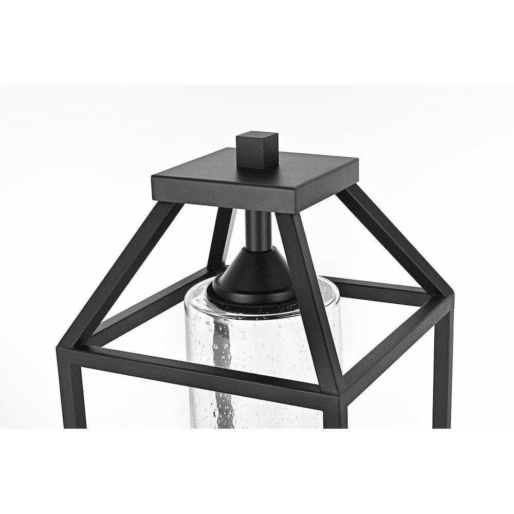 Zora 26 inch Outdoor Post light in Black. Picture 3