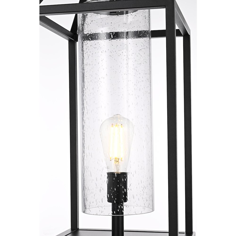 Zora 26 inch Outdoor Post light in Black. Picture 4