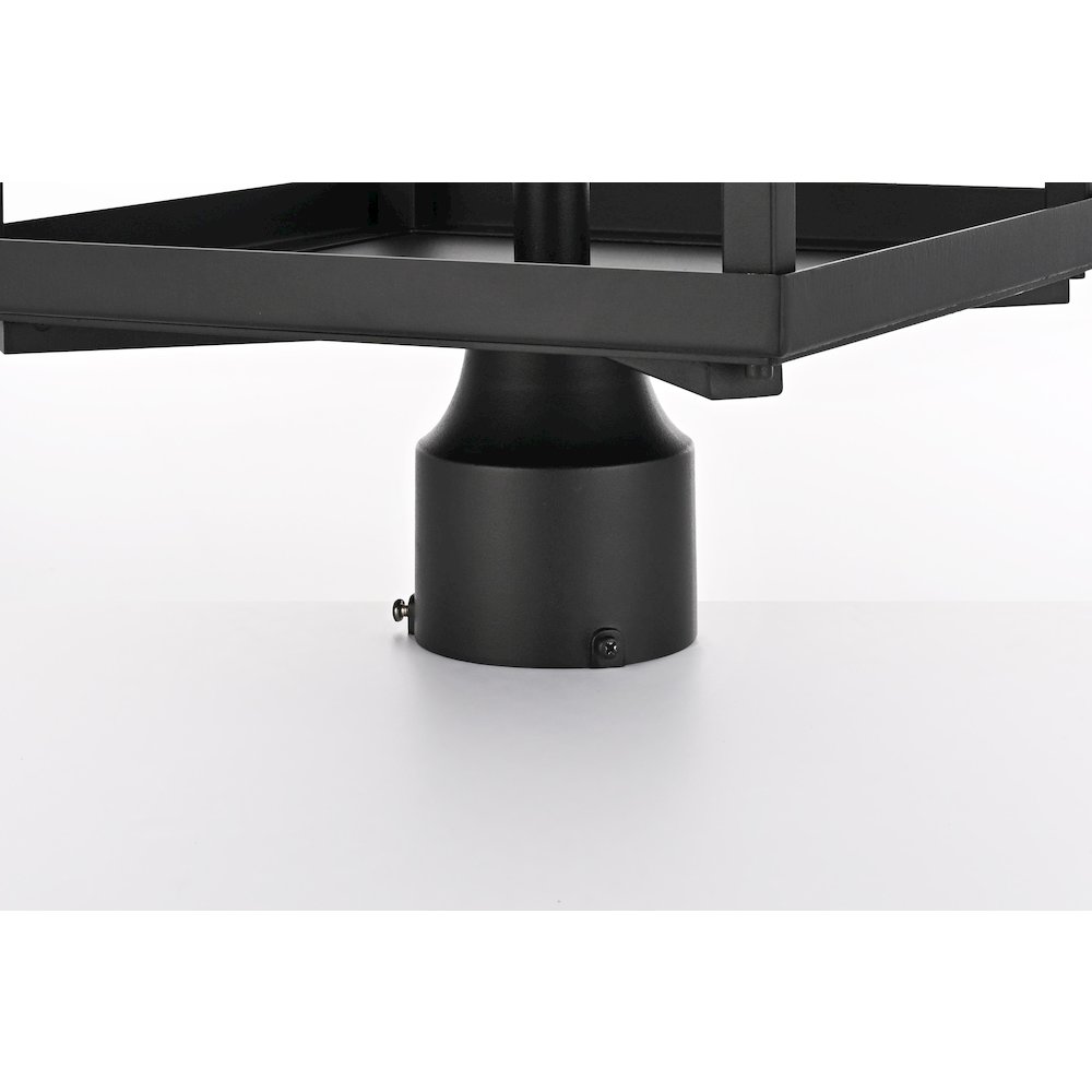 Zora 26 inch Outdoor Post light in Black. Picture 5