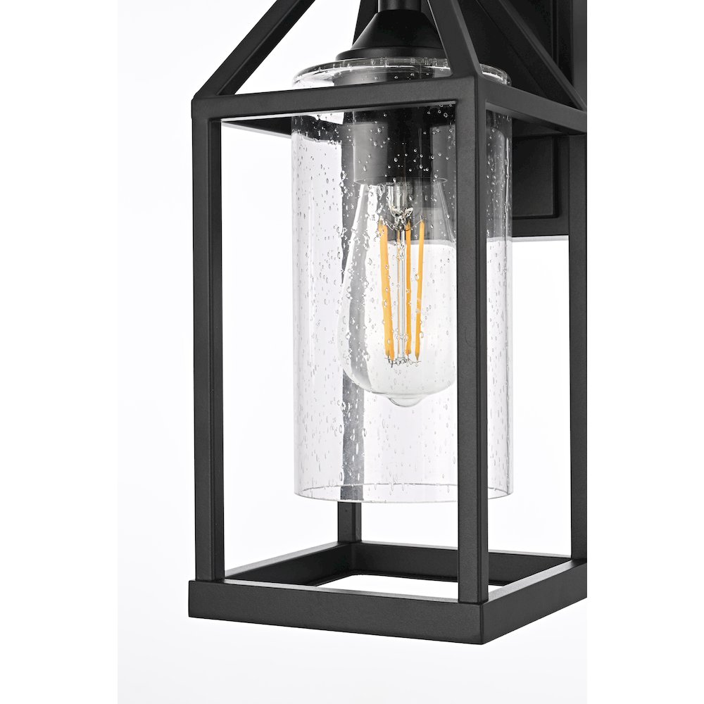 Zora 14 inch Outdoor Wall sconce in Black. Picture 5