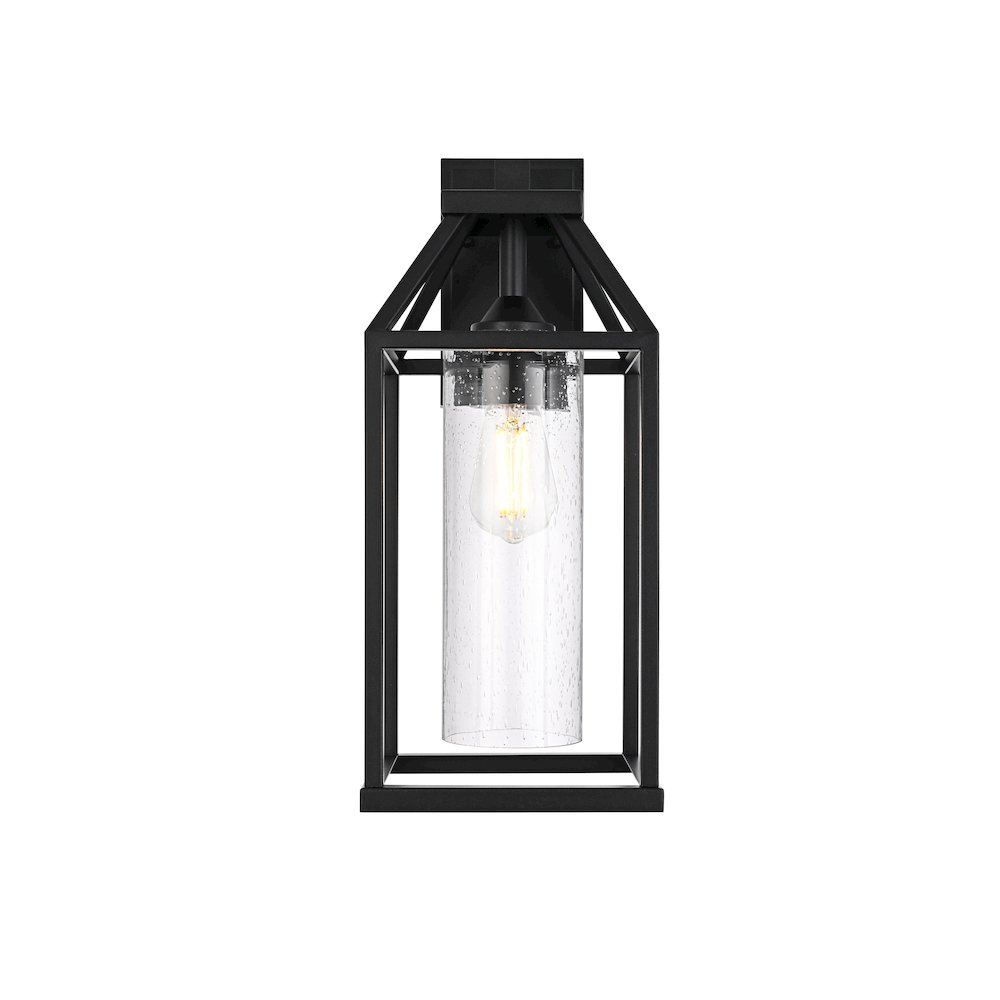 Zora 19 inch Outdoor Wall sconce in Black. Picture 1