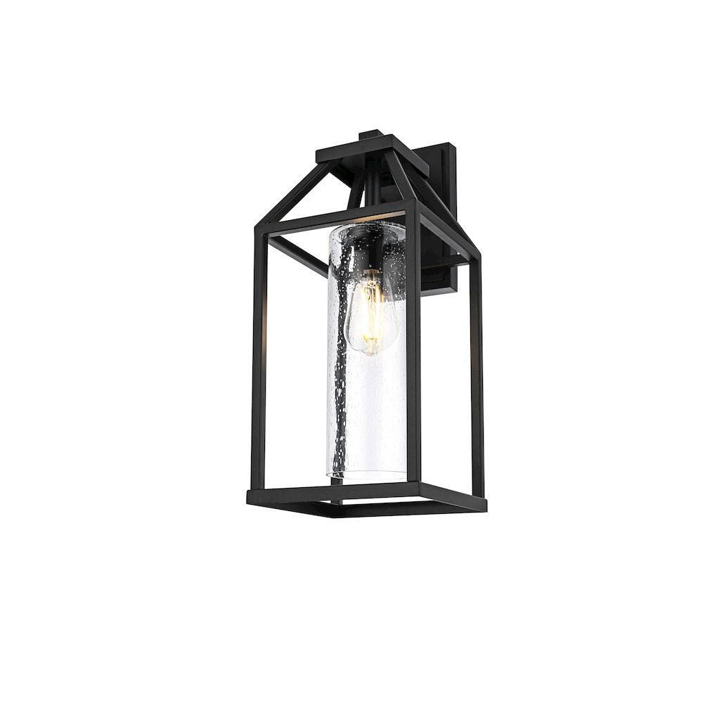 Zora 19 inch Outdoor Wall sconce in Black. Picture 3