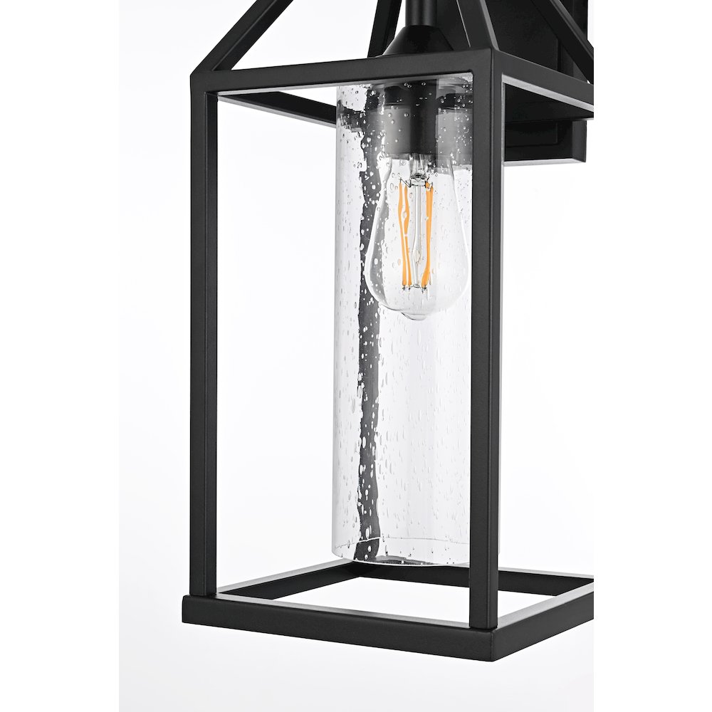Zora 19 inch Outdoor Wall sconce in Black. Picture 4