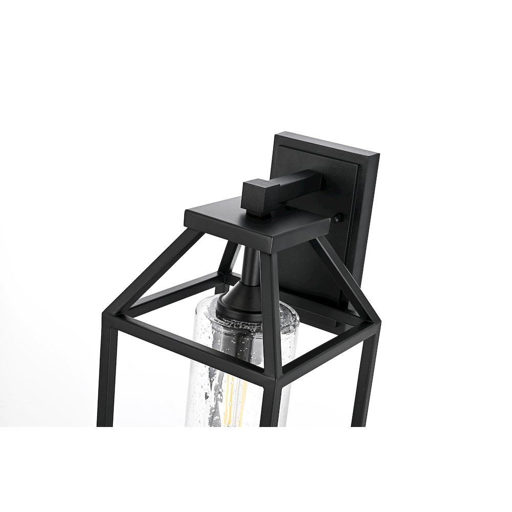 Zora 19 inch Outdoor Wall sconce in Black. Picture 5