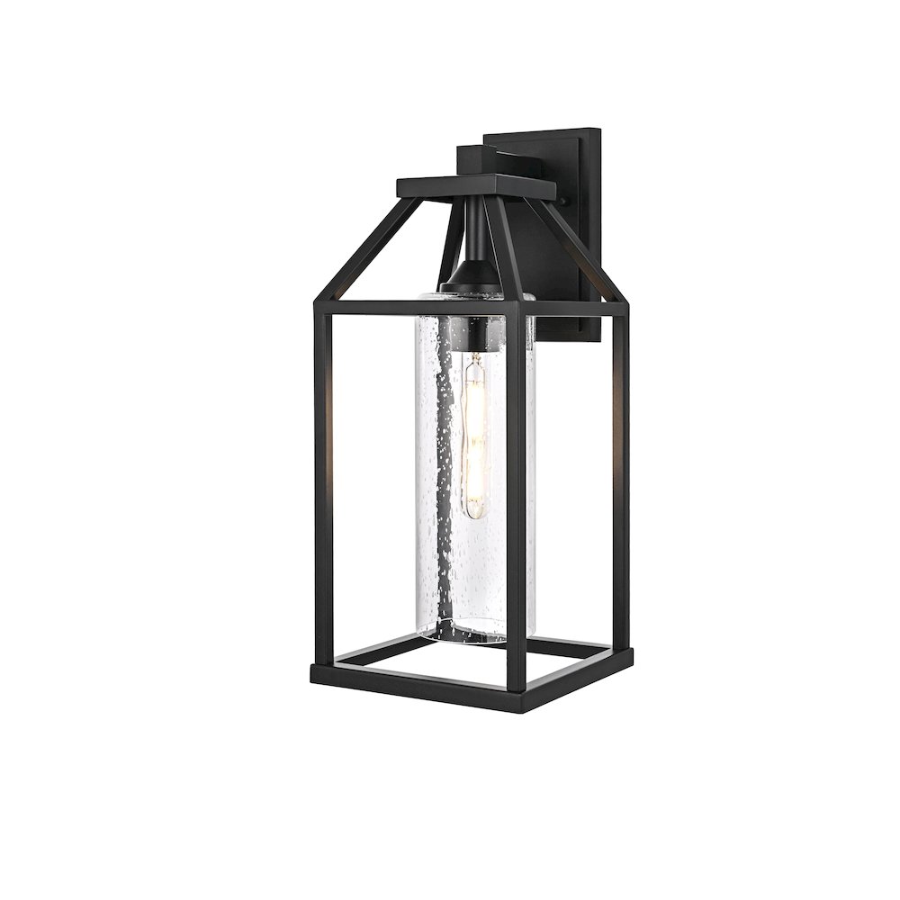 Zora 19 inch Outdoor Wall sconce in Black. Picture 7