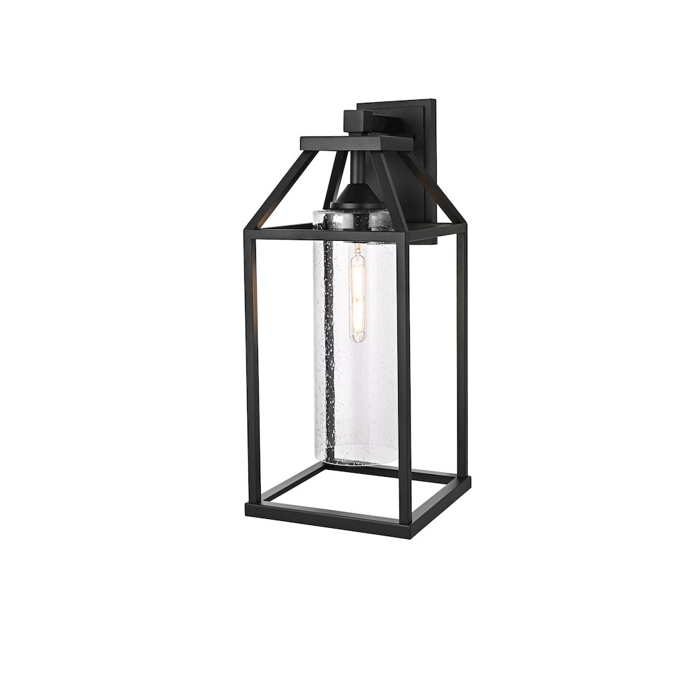 Zora 24 inch Outdoor Wall sconce in Black. Picture 7