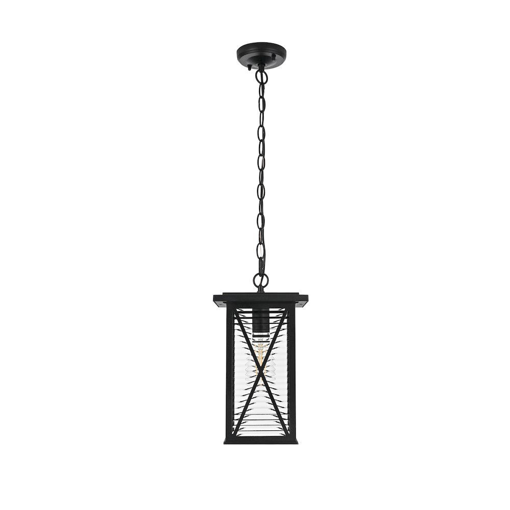 Jada 14 inch Outdoor Pendant in Black. Picture 1