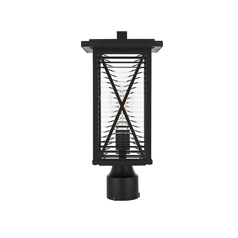Jada 16 inch Outdoor Post light in Black. Picture 1
