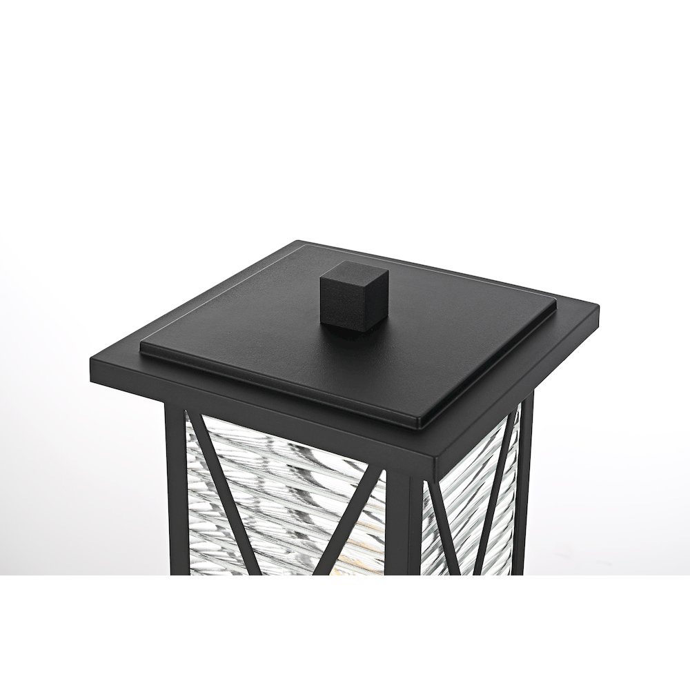 Jada 16 inch Outdoor Post light in Black. Picture 3