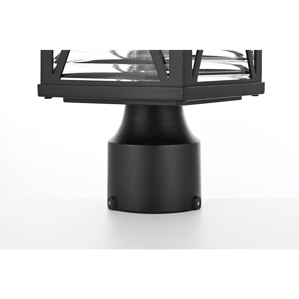Jada 16 inch Outdoor Post light in Black. Picture 5