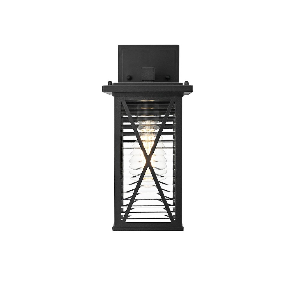Jada 12 inch Outdoor Wall sconce in Black. Picture 1