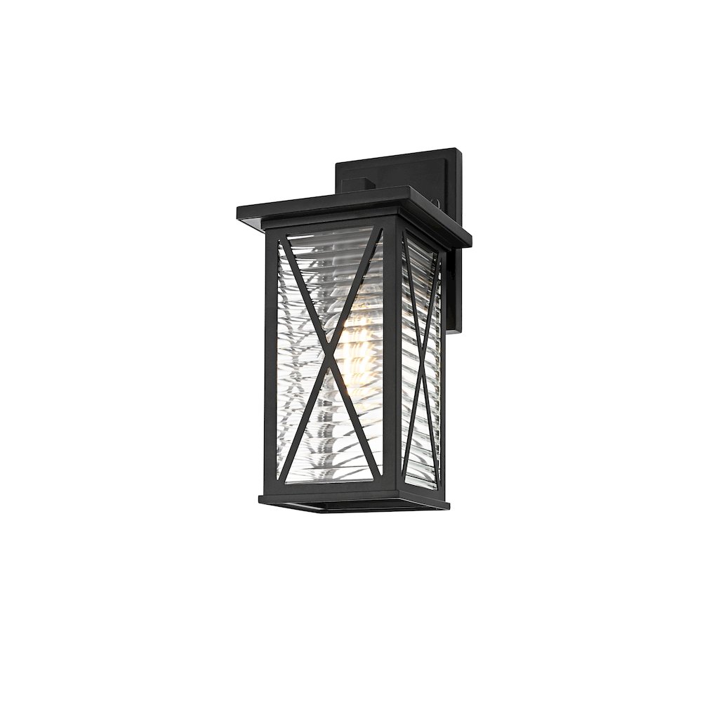 Jada 12 inch Outdoor Wall sconce in Black. Picture 3