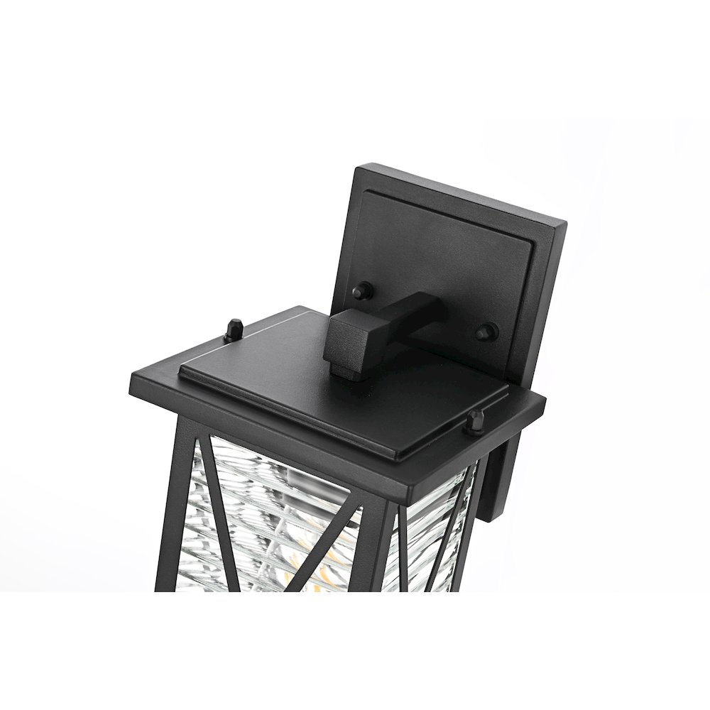 Jada 12 inch Outdoor Wall sconce in Black. Picture 4