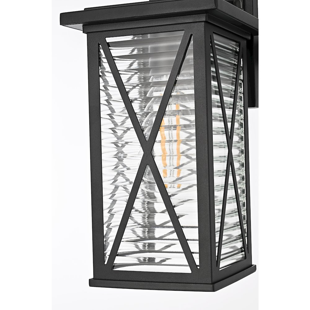 Jada 12 inch Outdoor Wall sconce in Black. Picture 5
