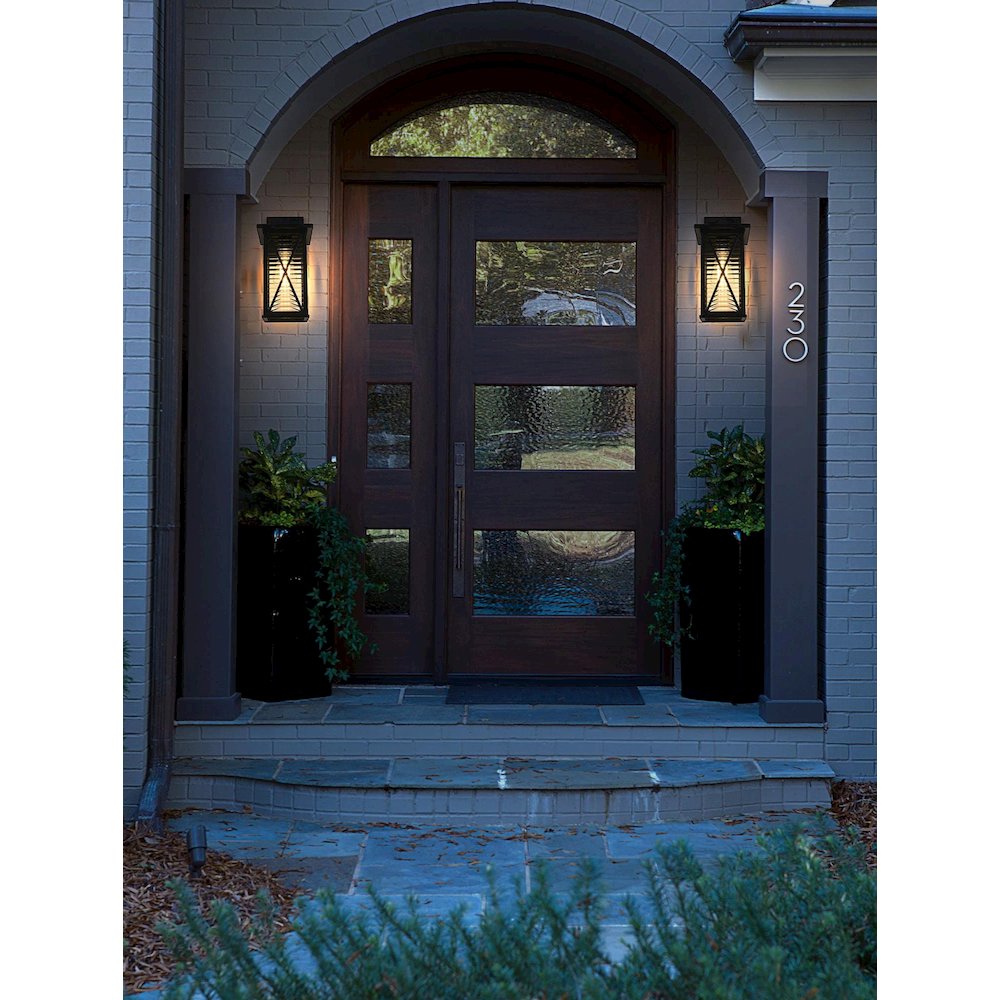 Jada 15 inch Outdoor Wall sconce in Black. Picture 2
