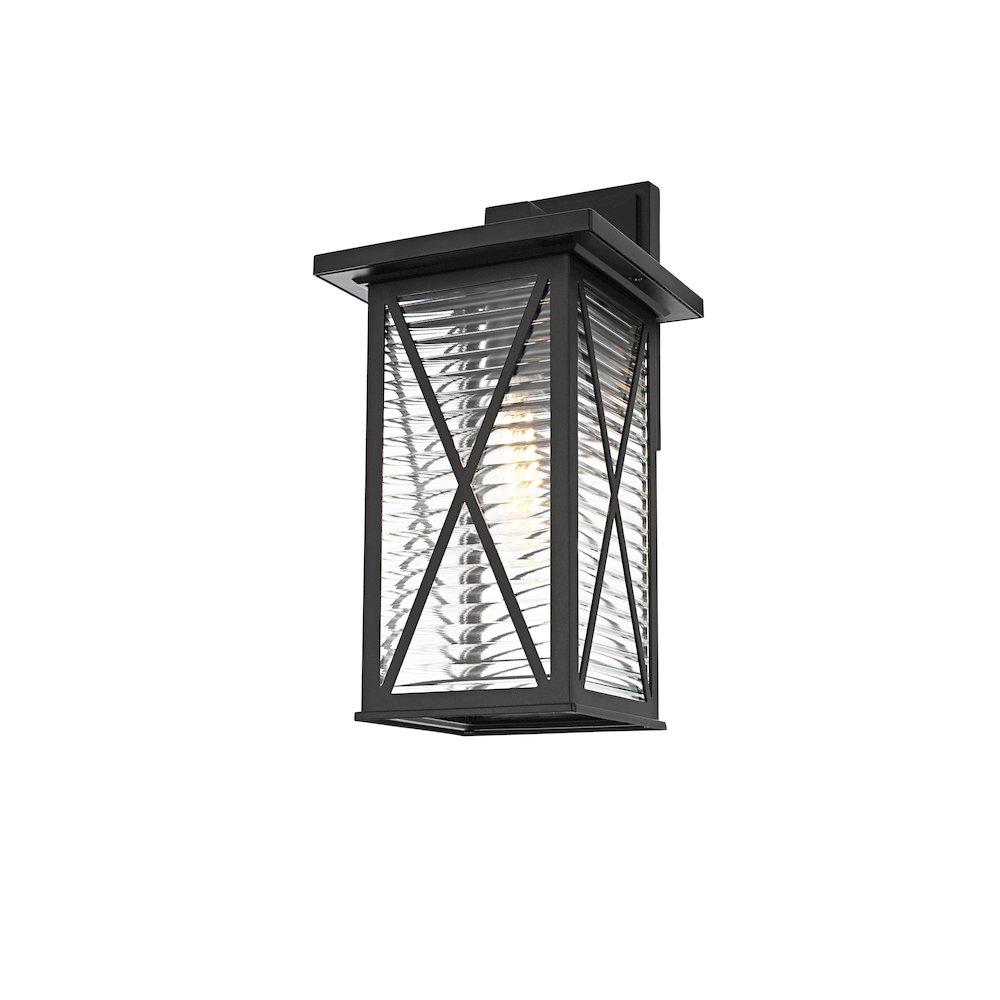 Jada 15 inch Outdoor Wall sconce in Black. Picture 3