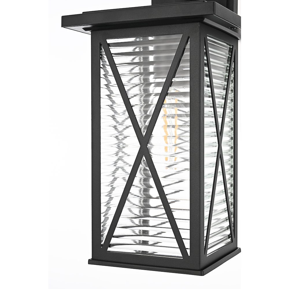 Jada 15 inch Outdoor Wall sconce in Black. Picture 5