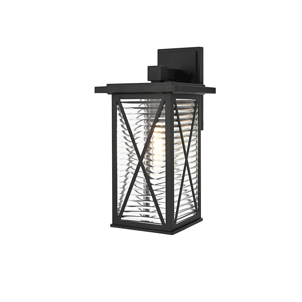 Jada 15 inch Outdoor Wall sconce in Black. Picture 7