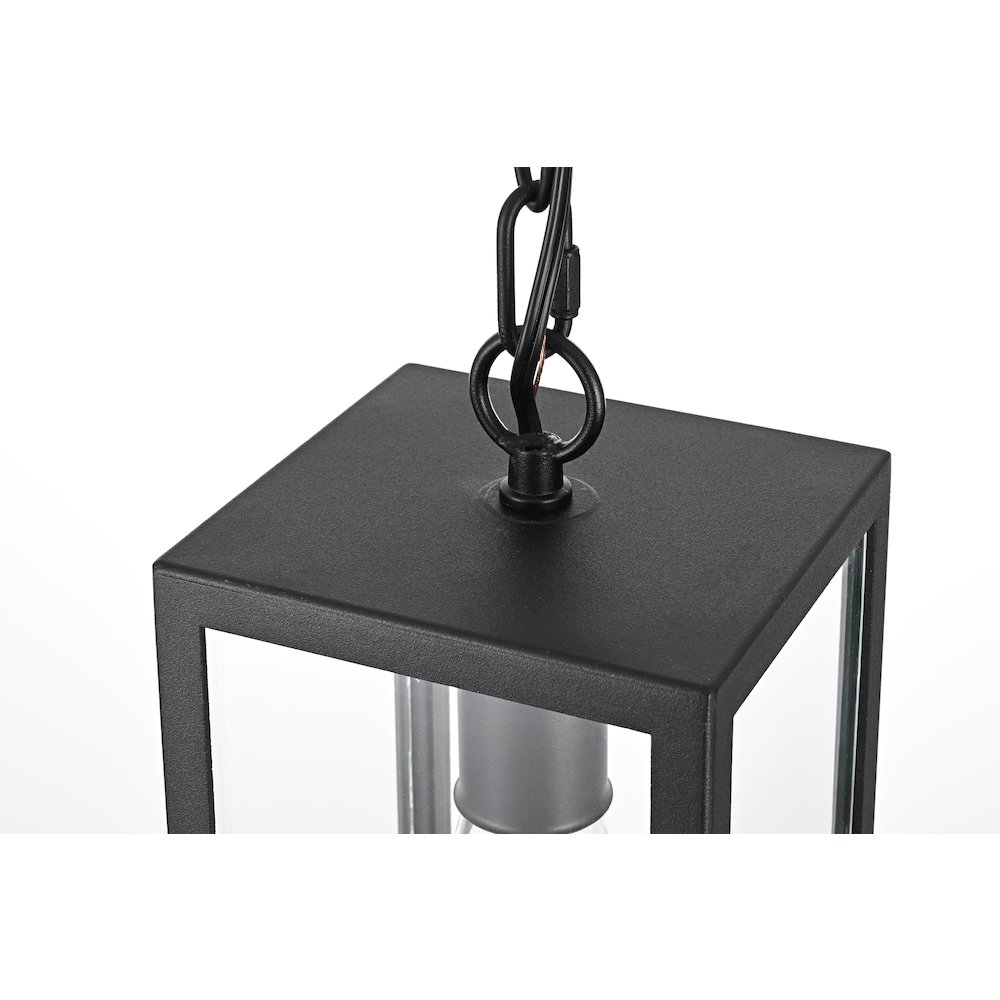 Veda 13 inch Outdoor Pendant in Black. Picture 4