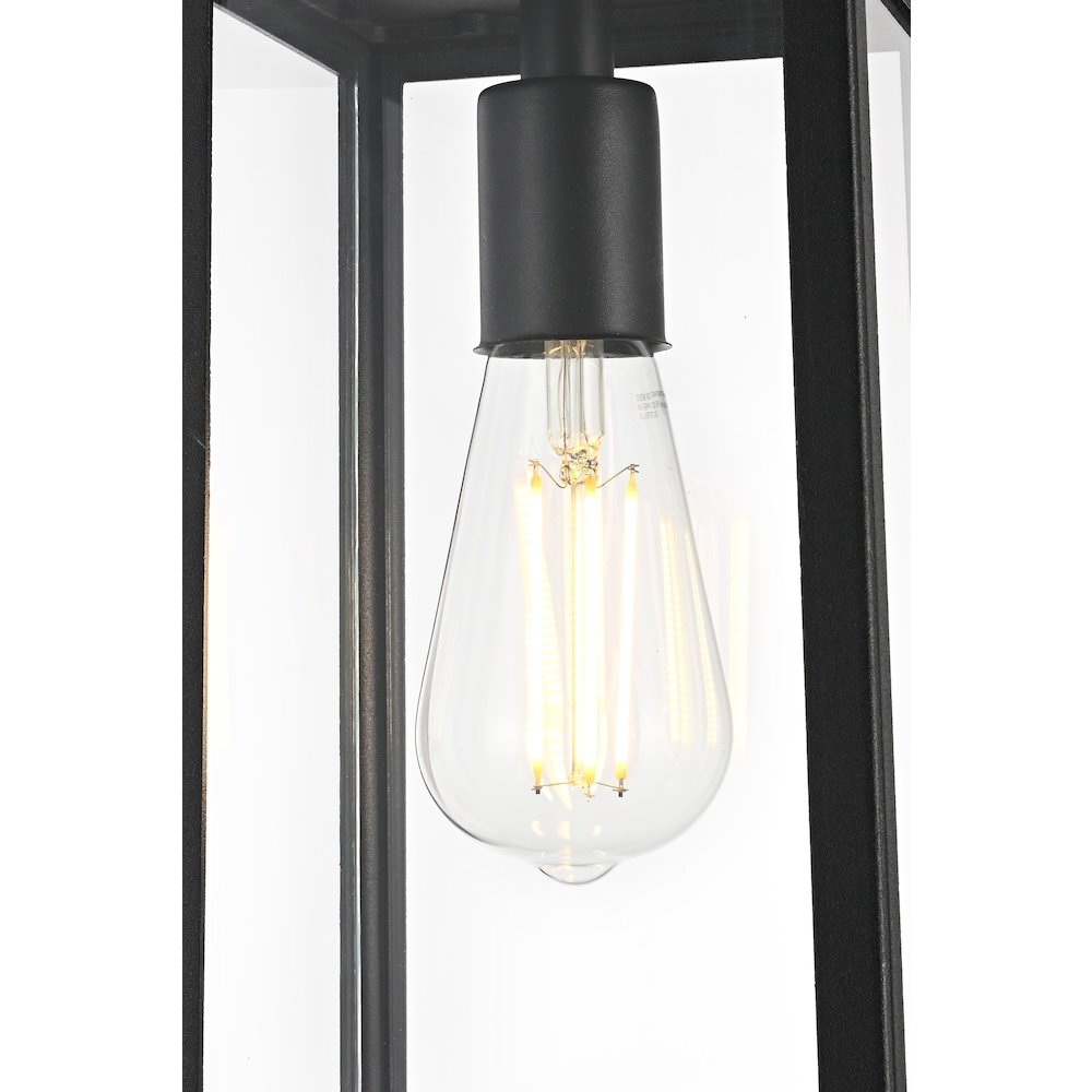 Veda 13 inch Outdoor Pendant in Black. Picture 5