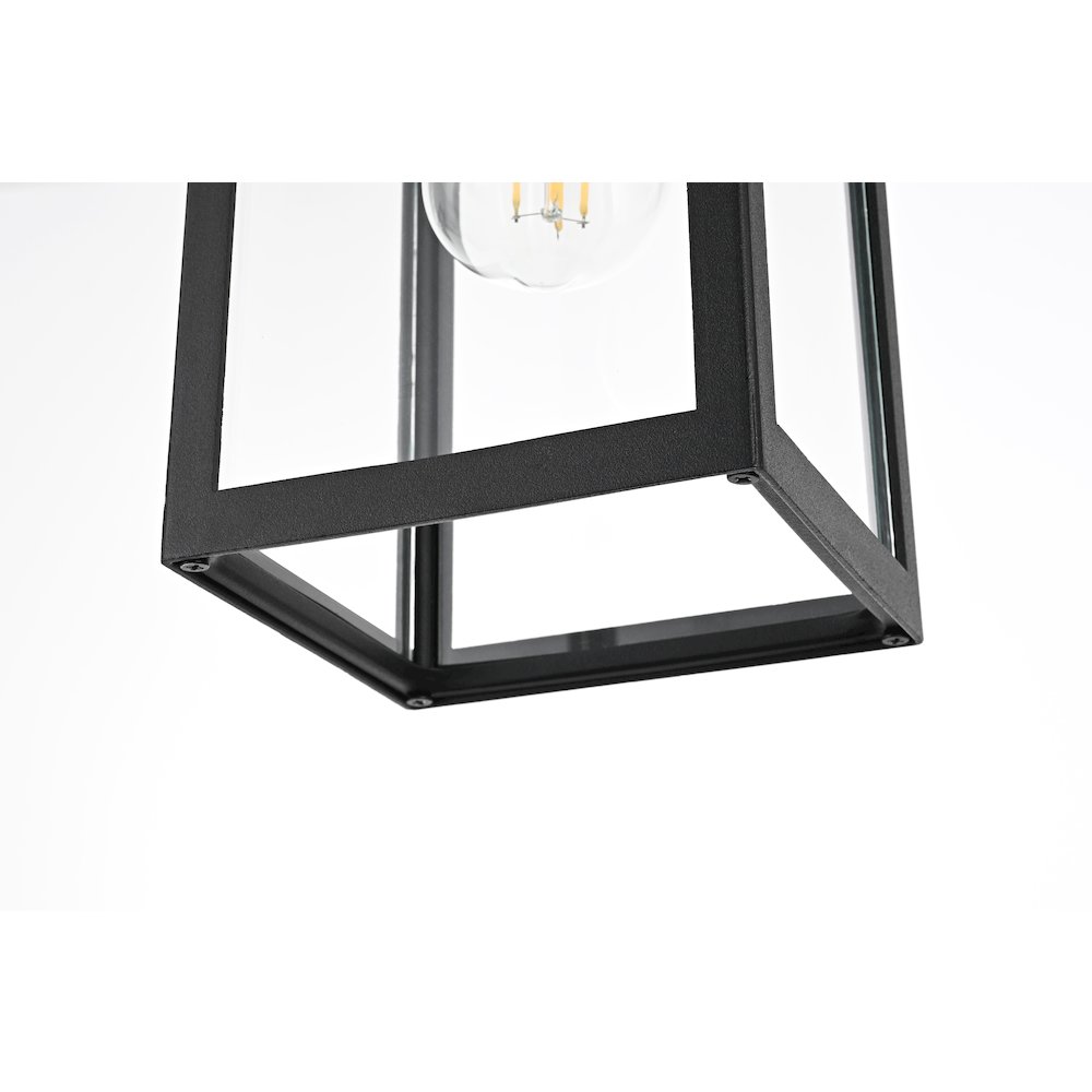 Veda 13 inch Outdoor Pendant in Black. Picture 6